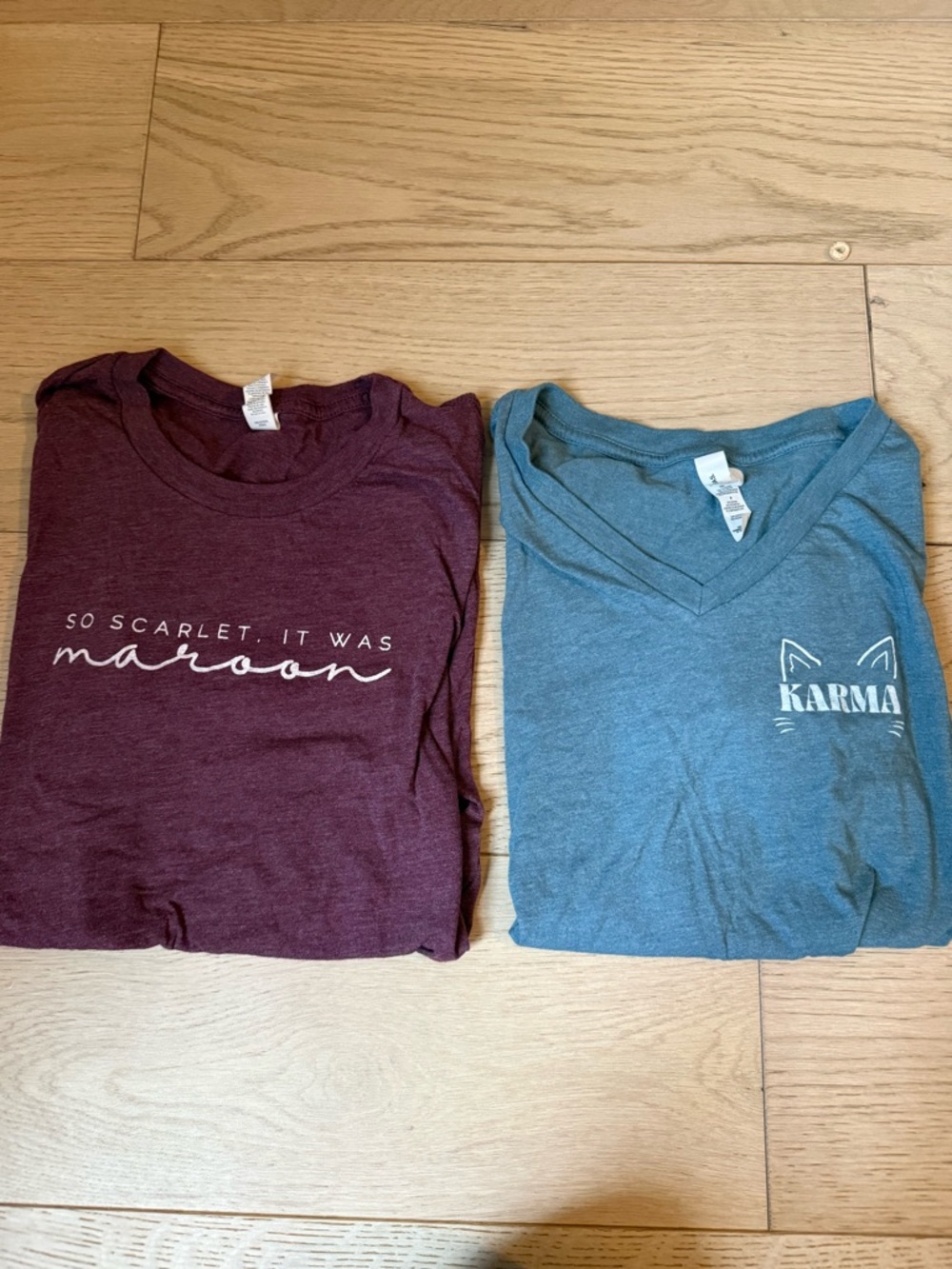 Taylor Swift Maroon & Blue Graphic Short Sleeve Tees